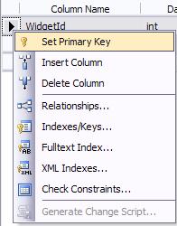 Set Primary Key