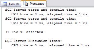 The same query after applying primary key and data type changes