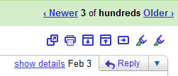 Top-right of Gmail when searching