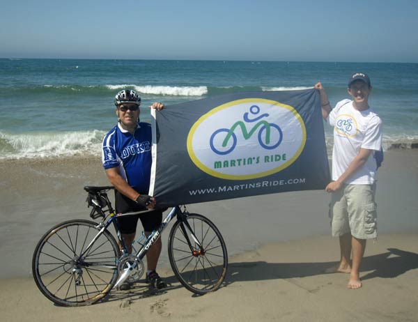 Martin's Ride To Cure Cancer Hits The Beach picture with banner