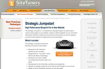 sitetuners simple landing example