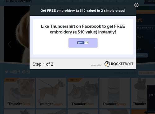 RocketBolt Facebook Like Window