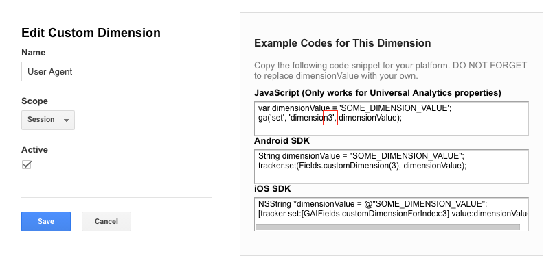Custom Dimension Index Google Analytics