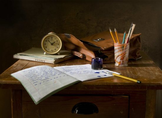 Clock on desk to make time for writing