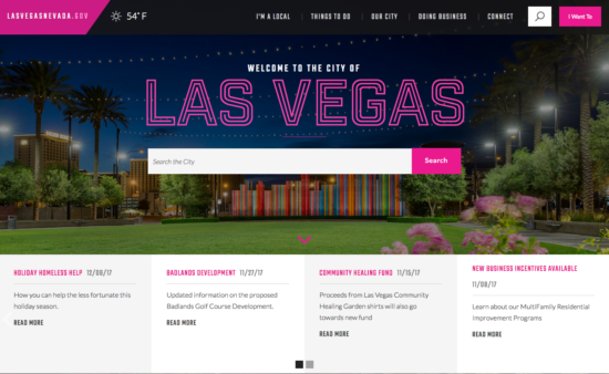 Las Vegas municipal sites with prominent search