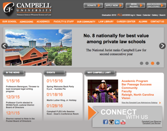Legacy site for the Campbell Law School