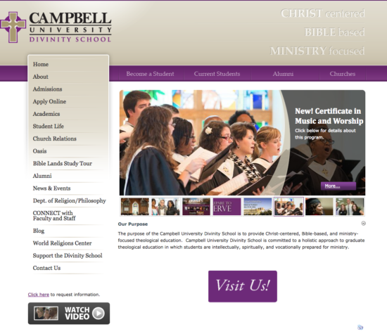 Legacy site for the Campbell Divinity School