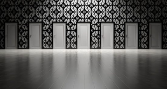 row of doors to choose from