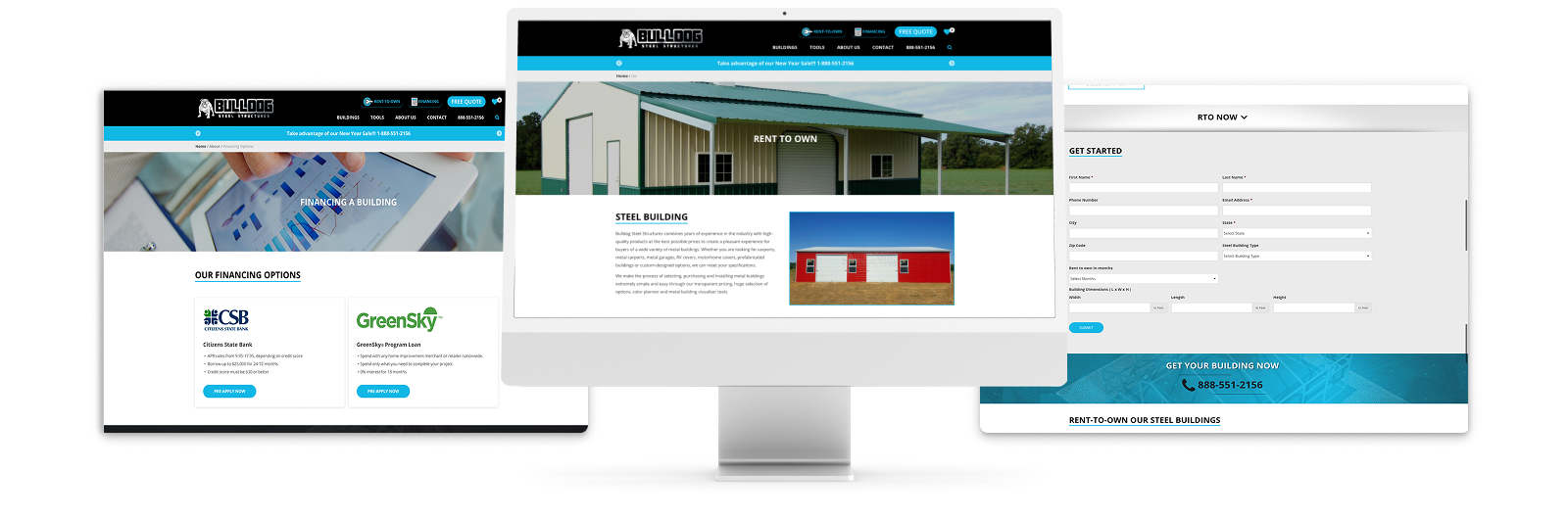 Bulldog Steel Structure overview of website work
