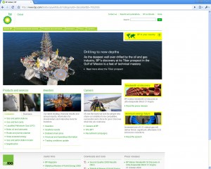 BP keeps their home page clean and concise, allowing users to skim effortlessly