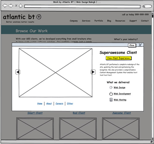 Screenshot from Balsamiq Mockups
