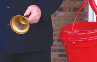 A Salvation Army bell ringer