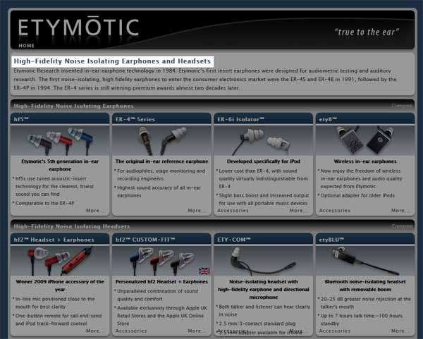 Etymotic H1 as description example