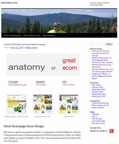Anatomy of Great E-Commerce on Martin Marty Smith link 