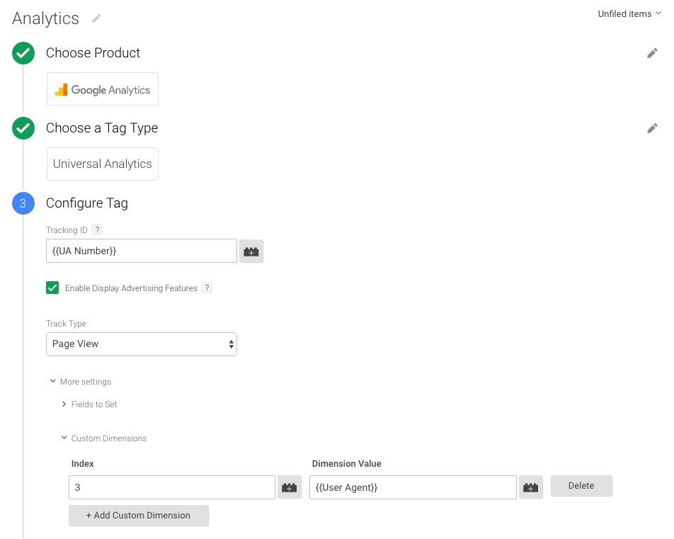 Tag Manager Custom Dimension Analytics