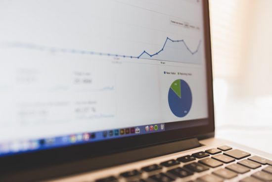 Google analytics page on laptop