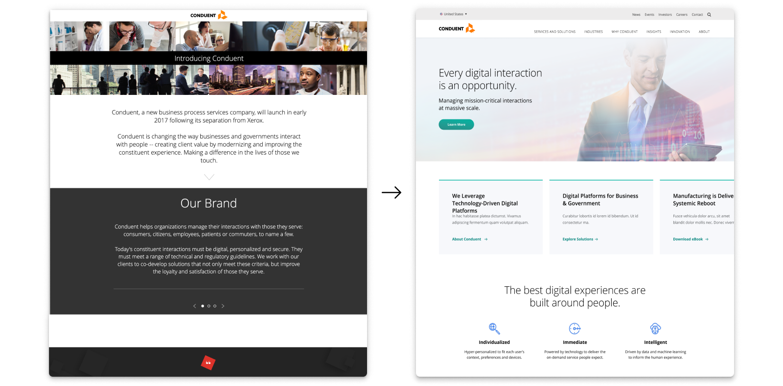Conduent Before and After