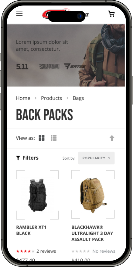 GT Distributors Mobile View