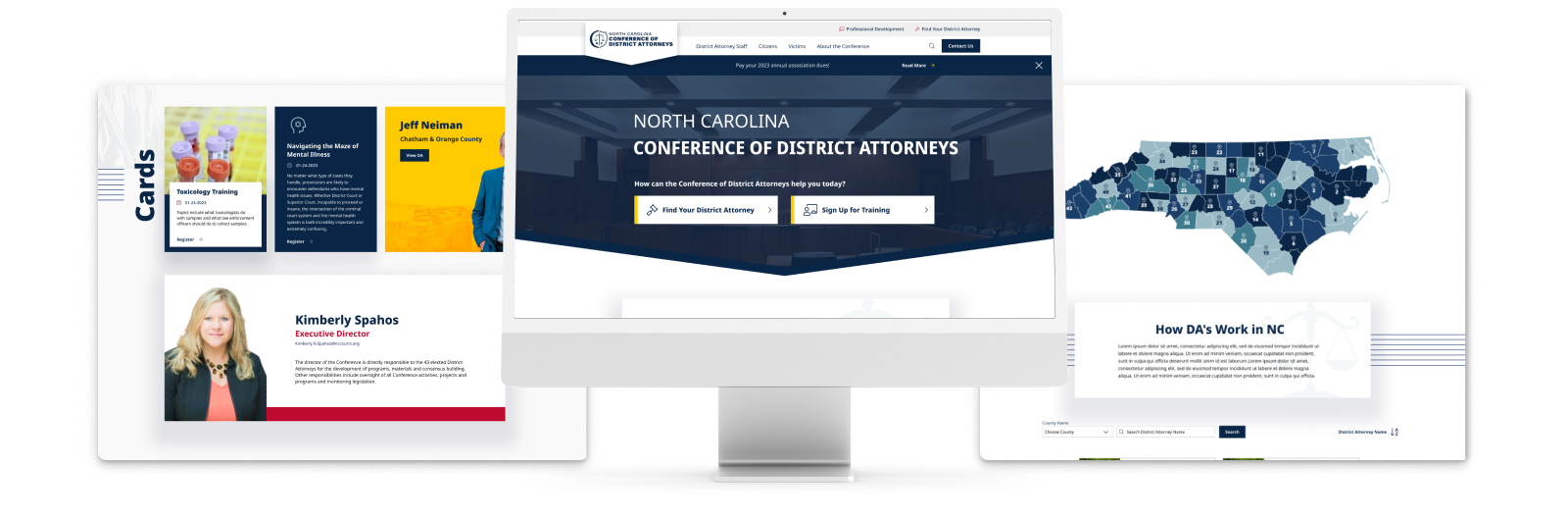 Preview of the website redesign for NCCDA
