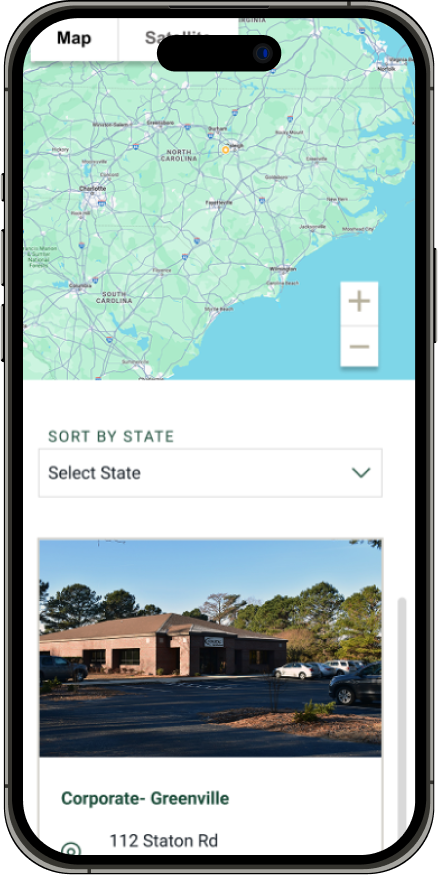 Mobile view of the Coastal AgroBusiness custom .NET website