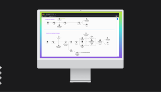 Computer screen with data sets